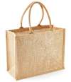 W437 Westford Mill Shimmer Jute Shopper Natural Gold colour image